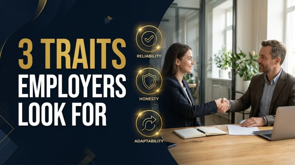list at least three character traits you think businesses are looking for during the interview process. explain why businesses want to find these traits in someone they hire.